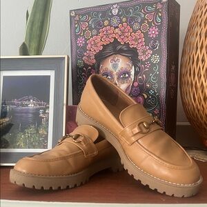 a new day Tan Leather Loafers
